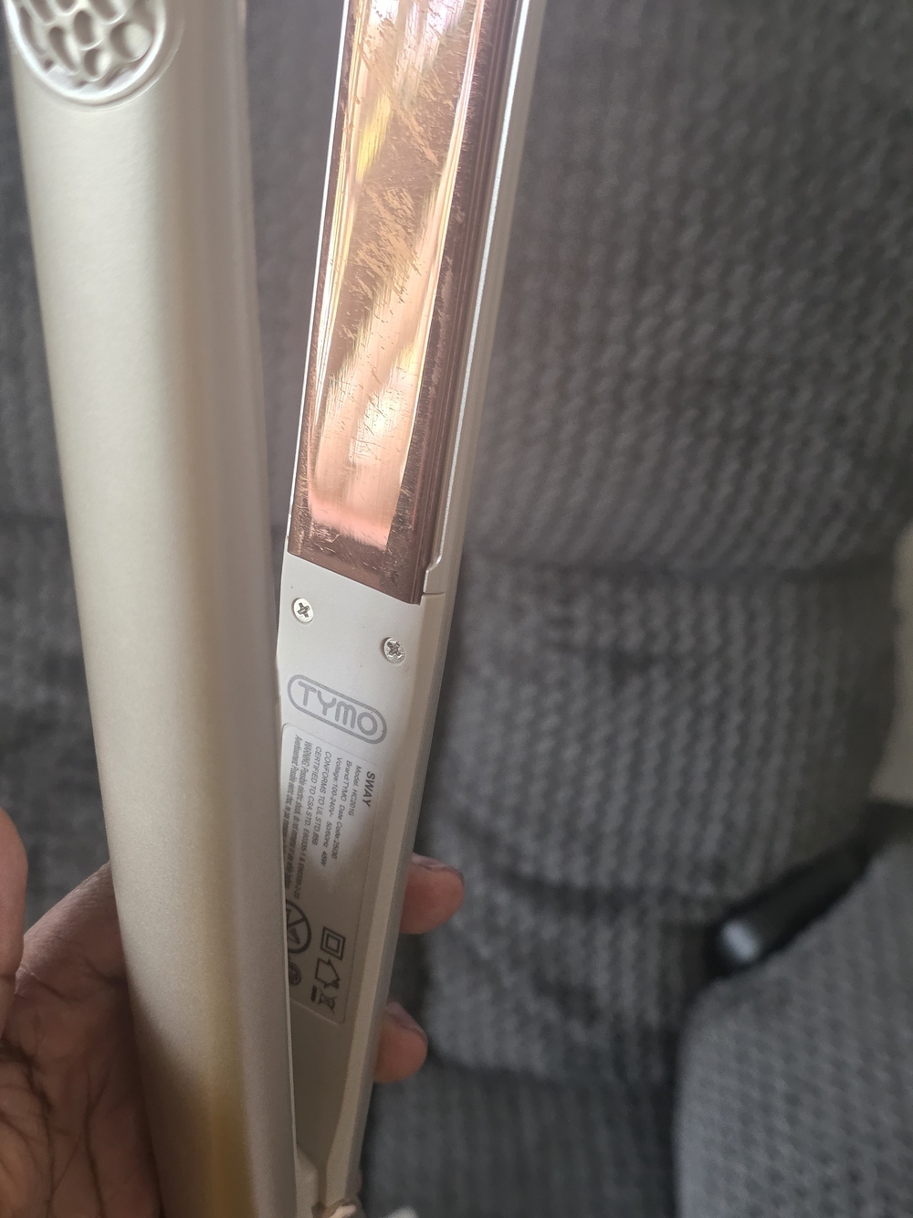Women’s Rose Gold and Champagne Hair Straightener